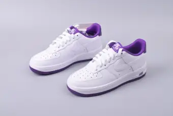 white purple air force ones