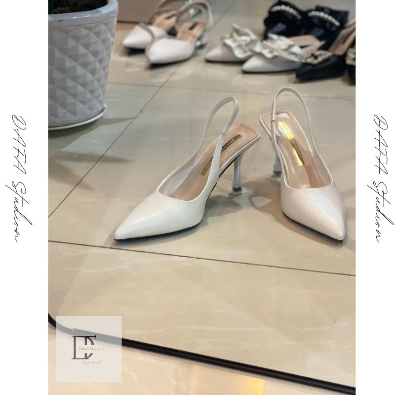 Giày cao gót mũi nhọn 7cm  Slingback thời trang công sở