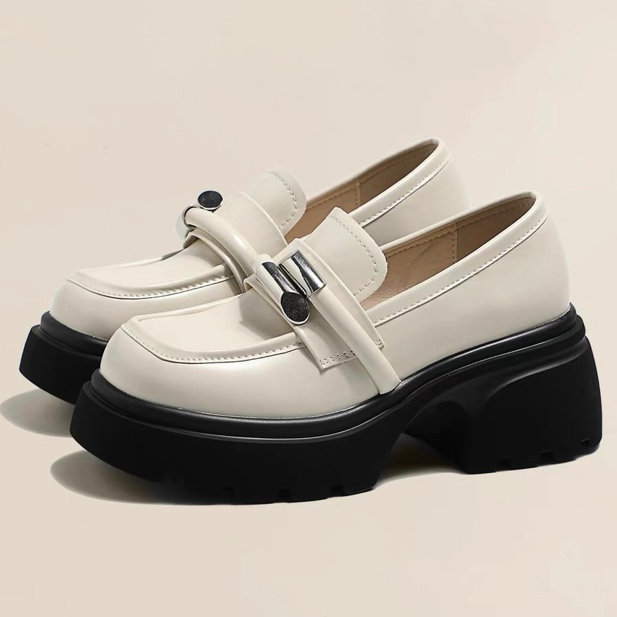 [SIÊU SALE NĂM MỚI] [FREESHIP + VOUCHER] Giầy đốc nữ chất da cao cấp độn đế 7cm Nasho 13