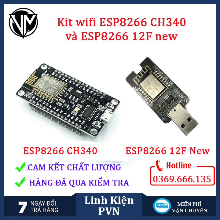 Kít RF thu phát wifi ESP8266 NodeMCU Lua V3 CH340