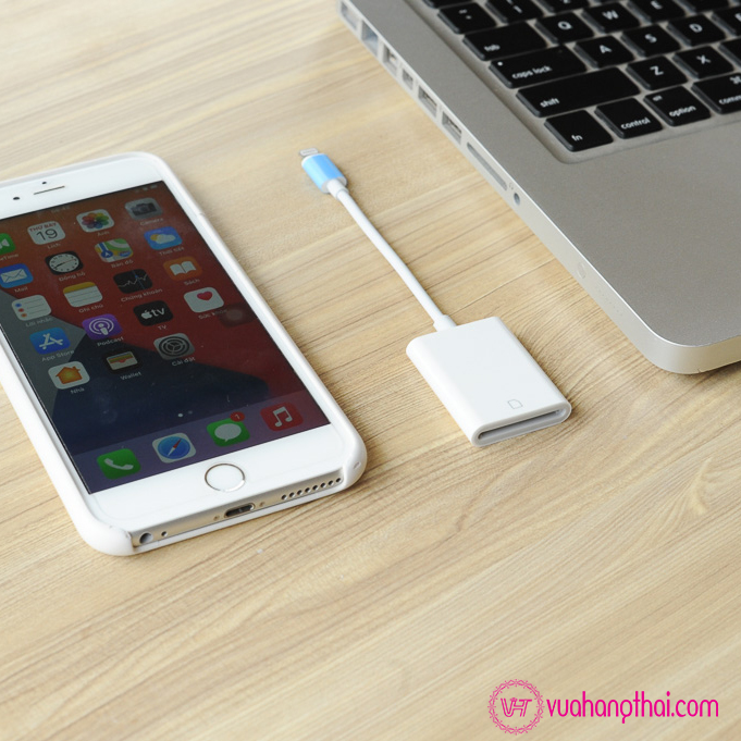Đầu đọc thẻ nhớ máy ảnh SD SDXC cho điện thoại Iphone, Ipad
