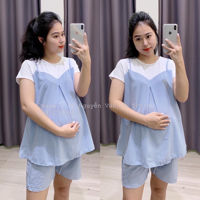 bộ đồ mặc bầu và sau sinh mới 2022