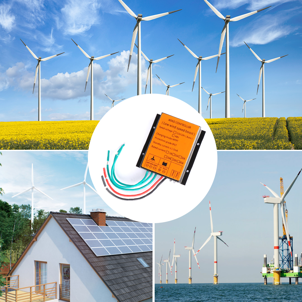 Efficient 10000W DC 48V Wind Turbines Generator MPPT Charge Controller IP67 Waterproof Battery Charge Controller Regulator