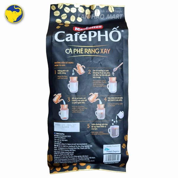 CÀ PHÊ RANG XAY PHA PHIN - PHỐ 450G (GÓI)