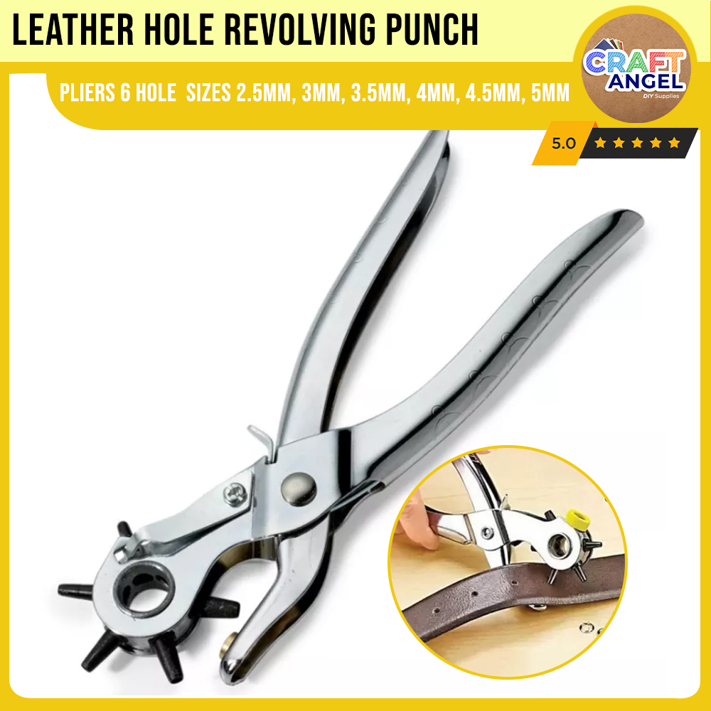 Leather Hole Punch Belt Punch Diameter 4.5/4/3.5/3/2.5/2mm 6 size