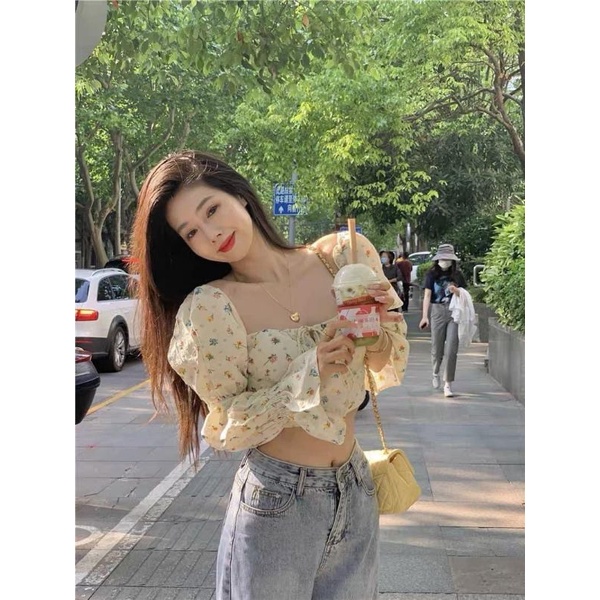 [ẢNH THẬT] ÁO CROPTOP HOA NHÍ