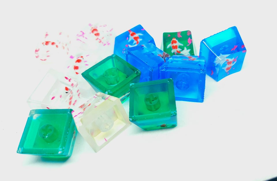[HCM]Keycap cá koi trang trí bàn phím cơ gaming. [ ẢNH THẬT]