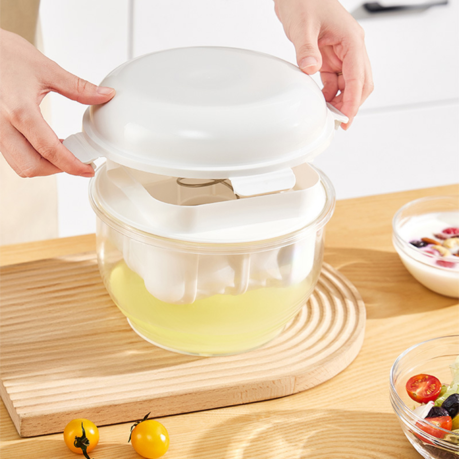 Youlianba Yogurt Whey Separating Tool Transparent Fine Mesh Yogurt Strainer Easy to Clean and Detachable Filter for Homemade Yogurt Favorite
