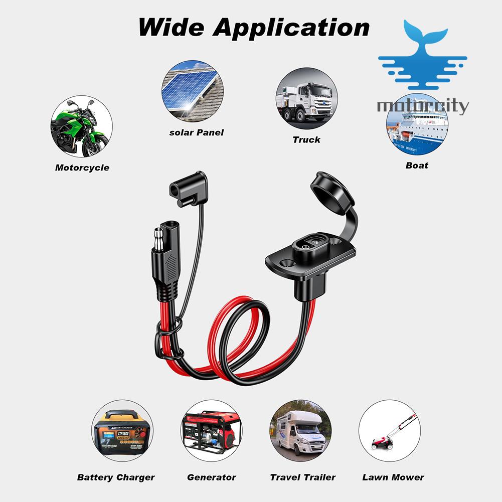 12AWG SAE Cable Quick Disconnect Automotive Panel Extension Cable Waterproof