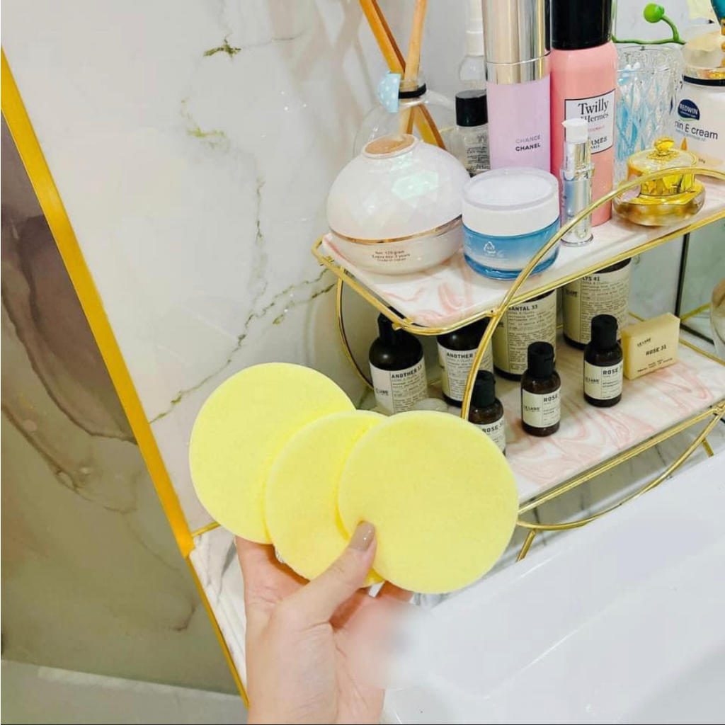 Bông nở rửa mặt Chivey - Bọt biển rửa mặt Chivey - Bịch 12 miếng