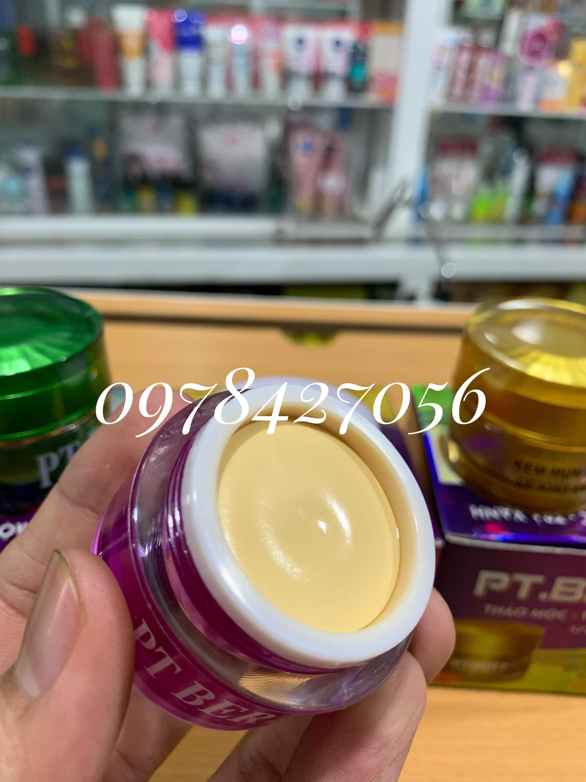kem thảo mộc trà xanh PT.BERT trắng da-mụn-nám (3 màu)