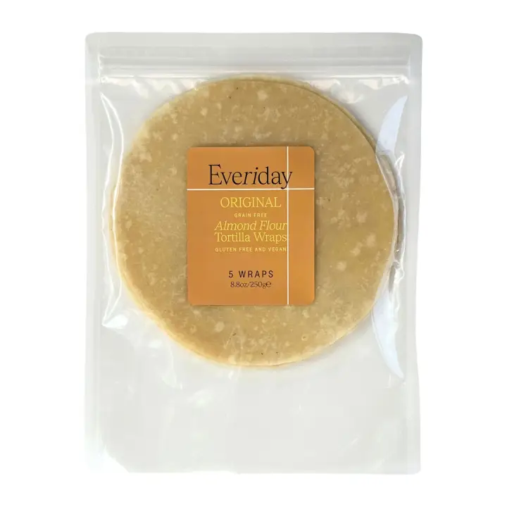 Everiday Original Gluten Free Almond Flour Tortilla Wraps (Vegan No Sugar Grain Free All Natural)
