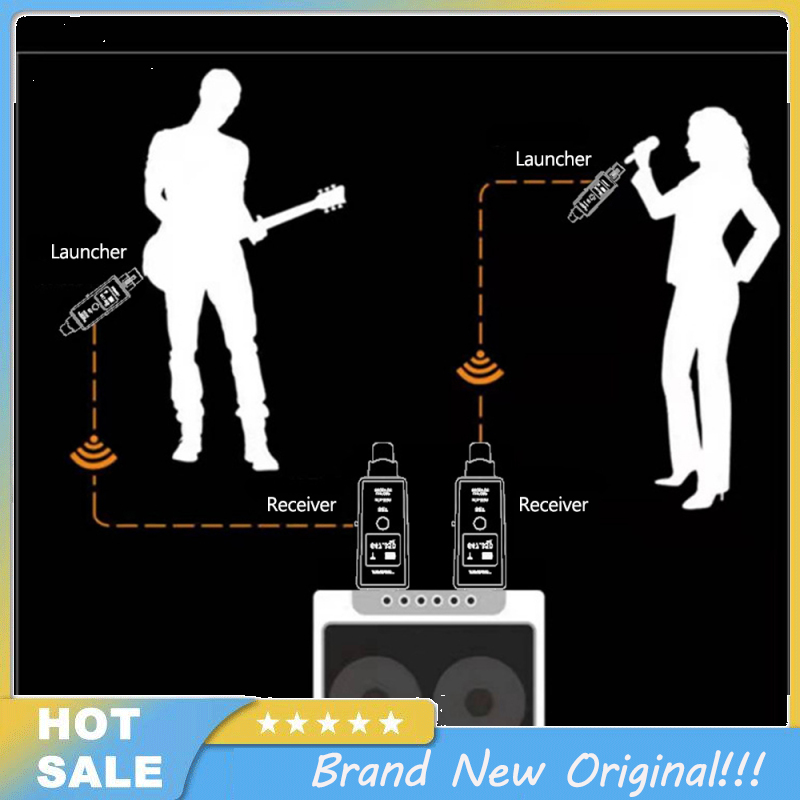 U3 Dynamic Microphone Wireless System PA System With Transmitter Receiver Plug-on Microphone Audio Mixer