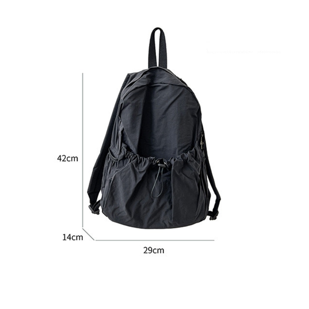 MISAP Korean High Quality Nylon Middle Backpack Women's Bag Shoulder Bag Backpack Bag