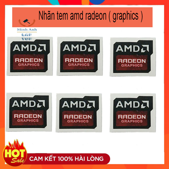 nhãn tem trang trí laptop amd radeon graphics