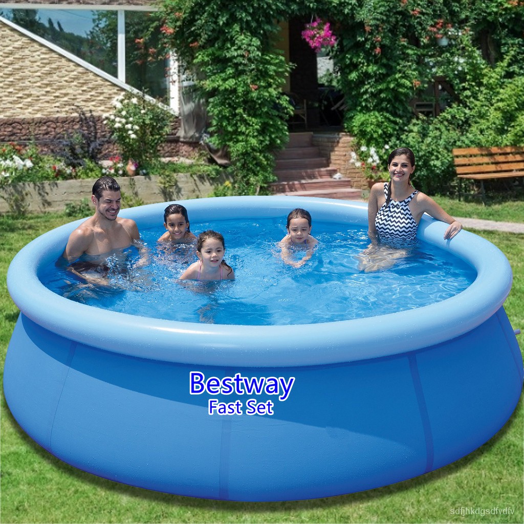 12Ft Bestway Round Inflatable Swimming Pool (3.66m x 76cm 12' x 30