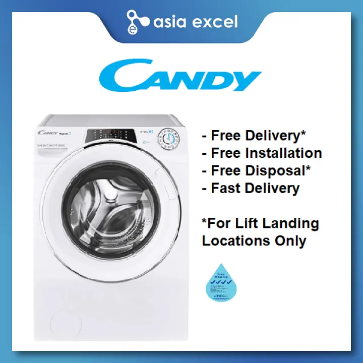 Candy Ro16106dwmce 80 10kg Front Load Inverter Washing Machine Lazada Singapore