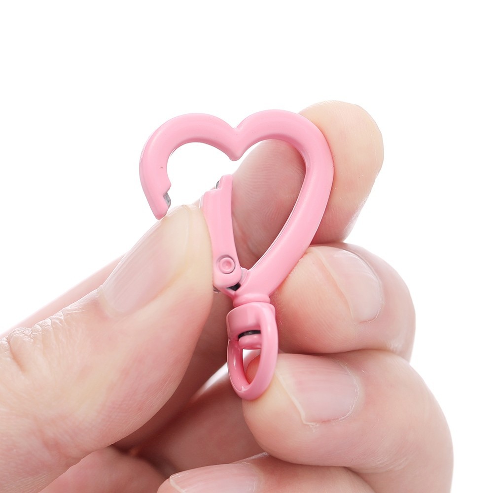 St.kunkka 26x38.5mm 2Pcs Love Keychain Metal Colored Love Chain For DIY Pendant Keyring Souvenir Gifts. 