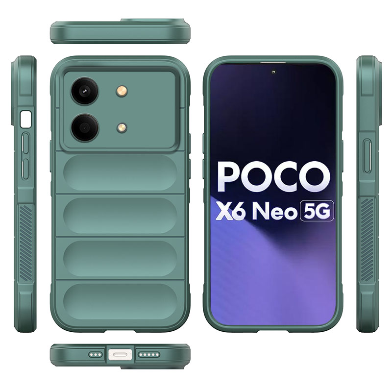 Tokifu For Xiaomi Pocophone X6 Neo Illusionary Shield Silicone Soft Shell Anti-fall And Shock-absorbing Protective Phone Case.