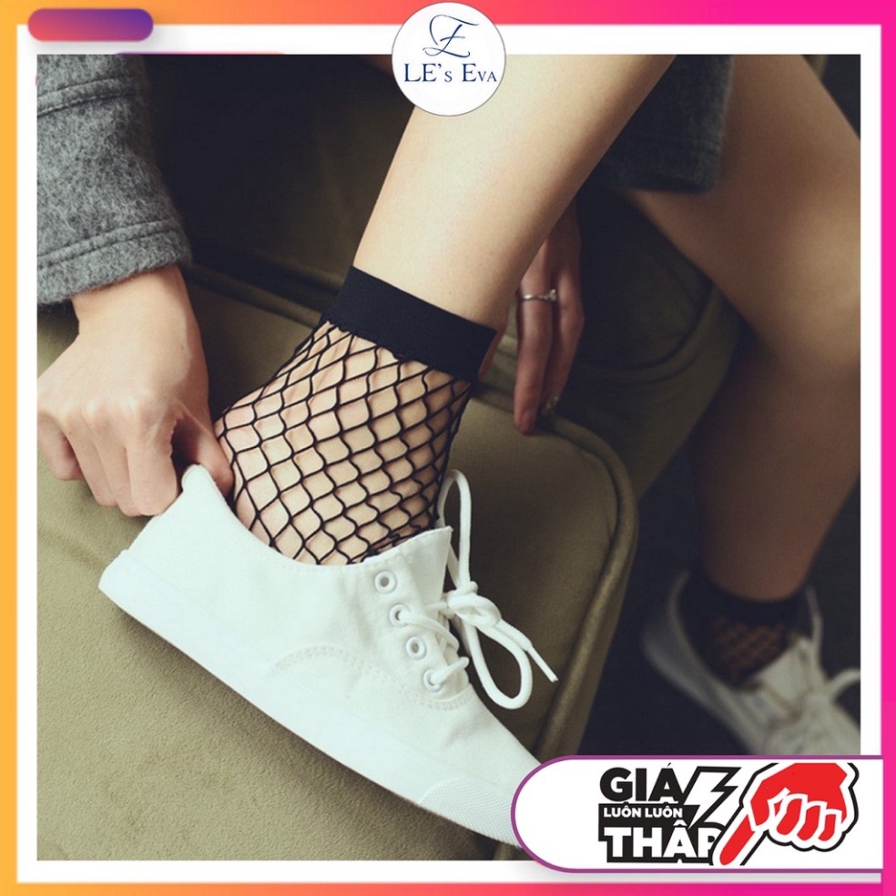 Tất chân lưới ngắn Hàn Quốc Fishnet