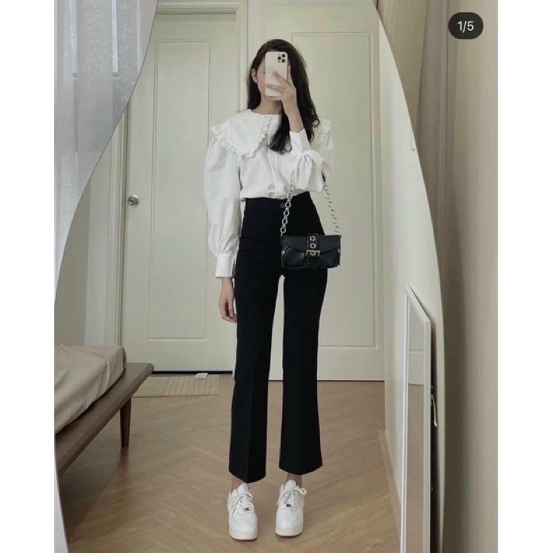 Quần tây ống đứng phong cách hàn quốc