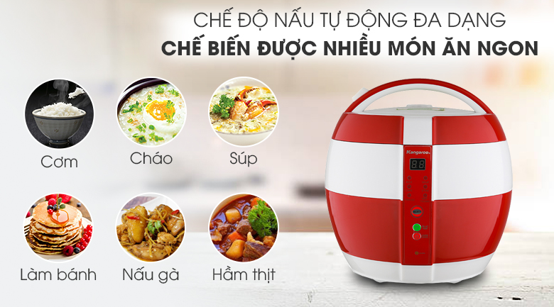 Nồi cơm điện nắp gài Kangaroo 1.8 lít KG835