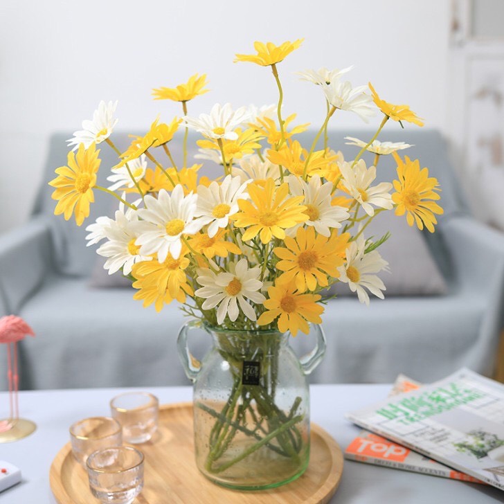 🌺 🍁 Hoa cúc họa mi, cúc đông tiền ,hoa giả lụa đẹp