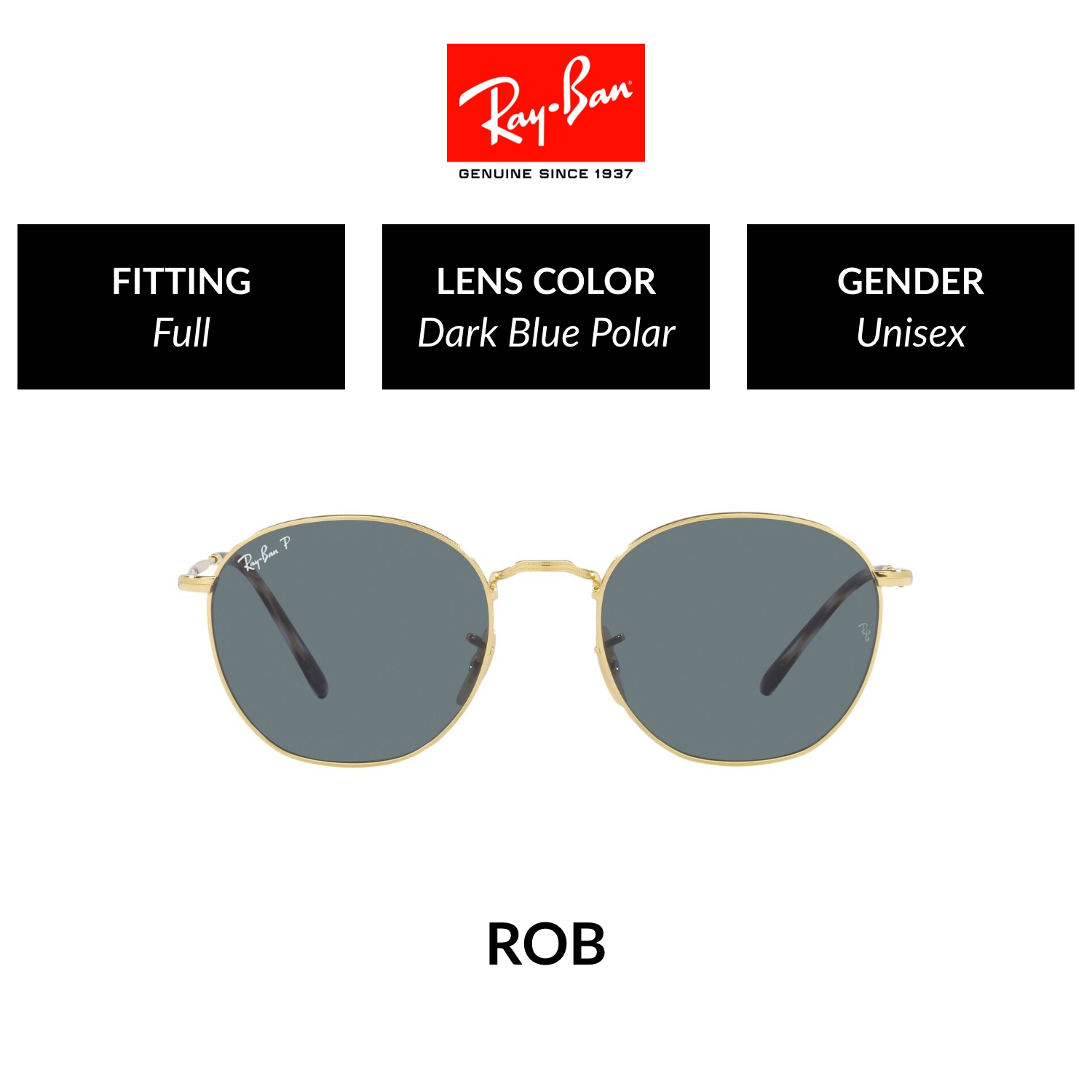 Ray-Ban Rob RB3772F 001/3R Unisex Full Fitting Sunglasses Size 56mm |  Lazada Singapore