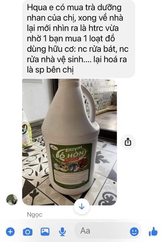 Nước rửa bát Enzyme Bồ hòn Huna'shome 500 ml