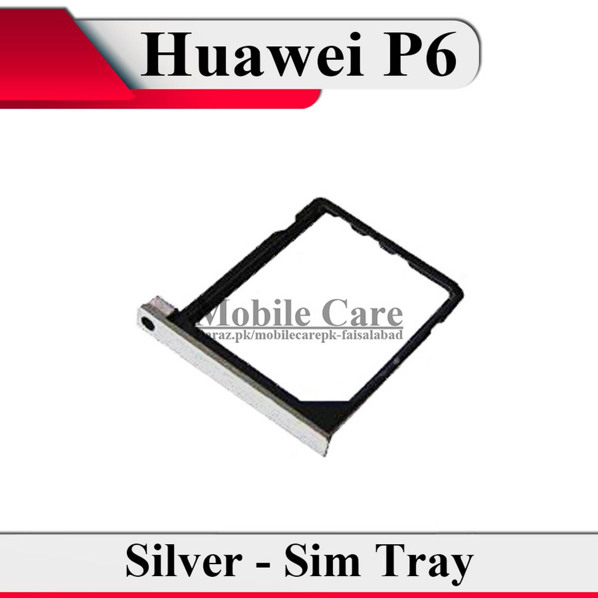 Huawei P6 SIM Tray Sim Jacket Sim Slot Sim Door For Huawei P6 - Silver