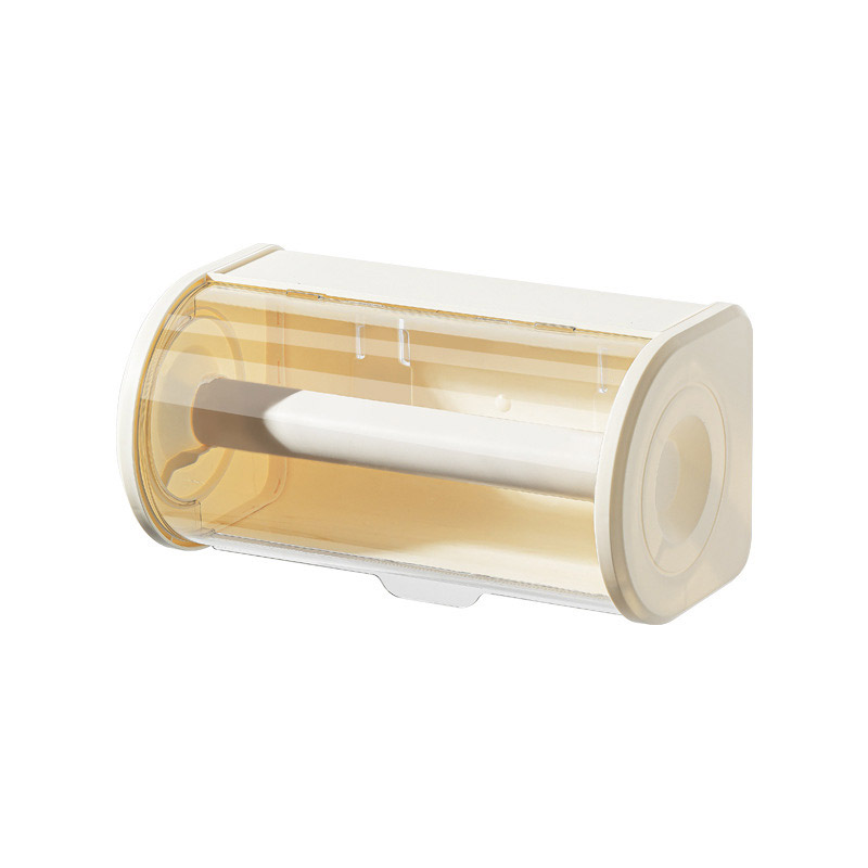Wall mounted kitchen tissue storage box, household bathroom roll paper box with lid, dustproof tissue box