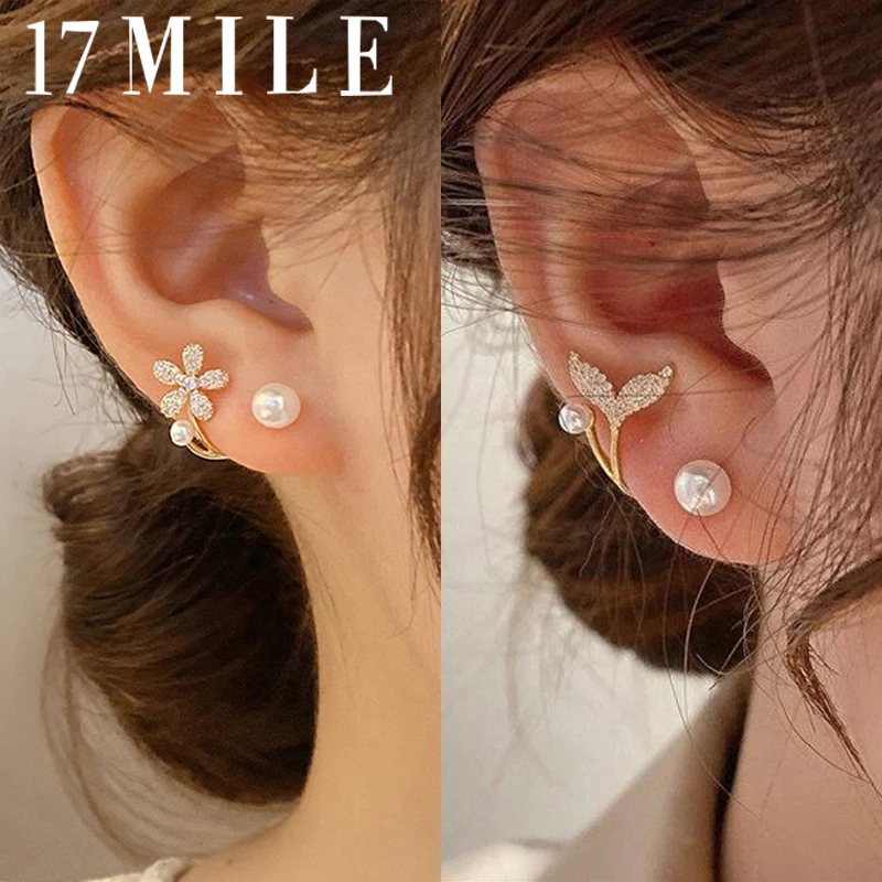 Ear Studs Asymmetric Butterfly S925 Ear Rings For Ball
