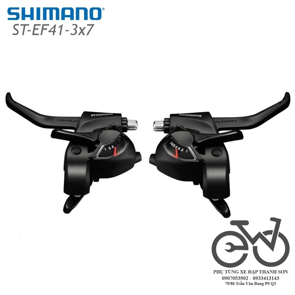 Tay đề xe đạp shimano st ef41 3x7 speed - hàng chính hãng shimano