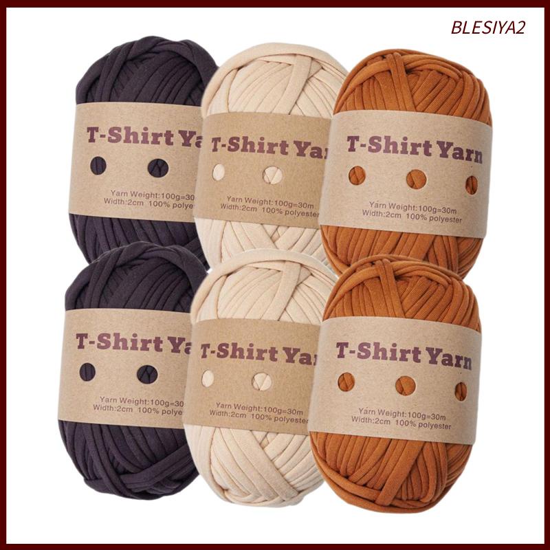 Bộ 6 Cuộn Len Đan Móc Đệm Túi macrame
