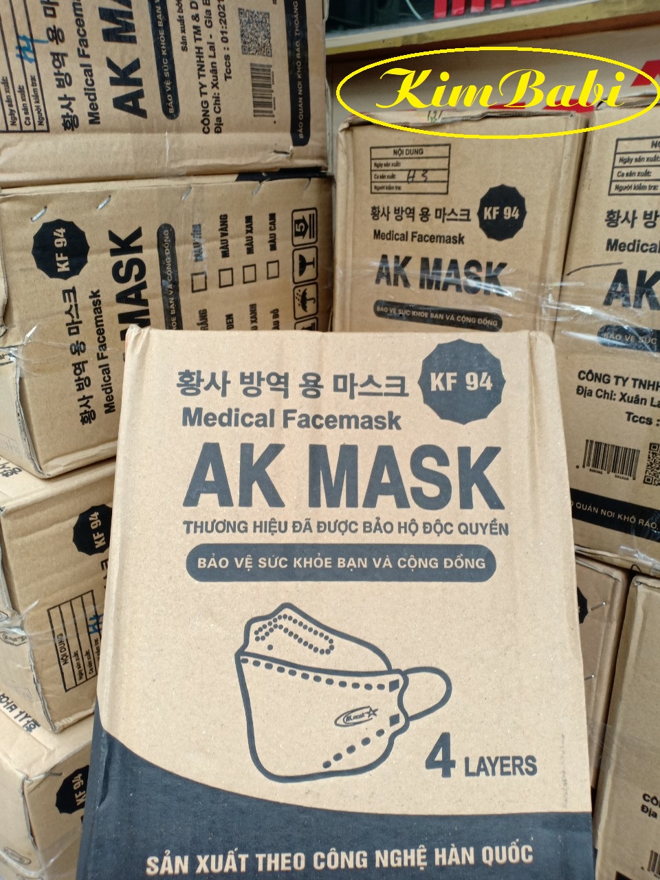 Sỉ thùng 300 cái Khẩu trang KF94 4D AK Mask Kháng khuẩn Công nghệ Hàn Quốc