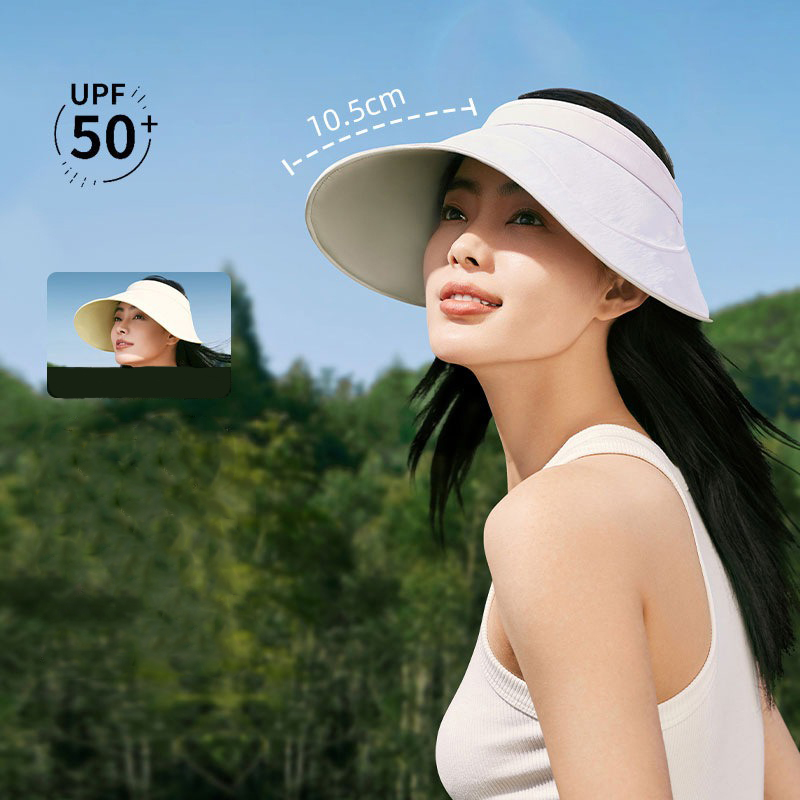 【WJ】Outdoor sun hat with UV protection and sun shading Light blocking and sun blocking empty top sunshade hat
