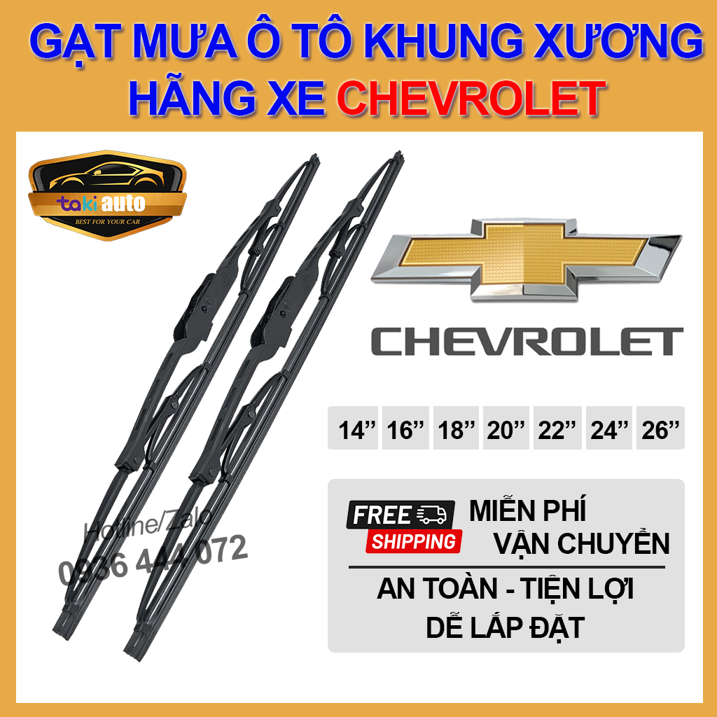 [FREESHIP] Cần gạt nước mưa trước Chevrolet Spark, Colorado, Traiblazer, Cruze, Captiva, Aveo, cần gạt mưa, lưỡi gạt mưa, thanh chổi gạt mưa, gạt cực sạch êm