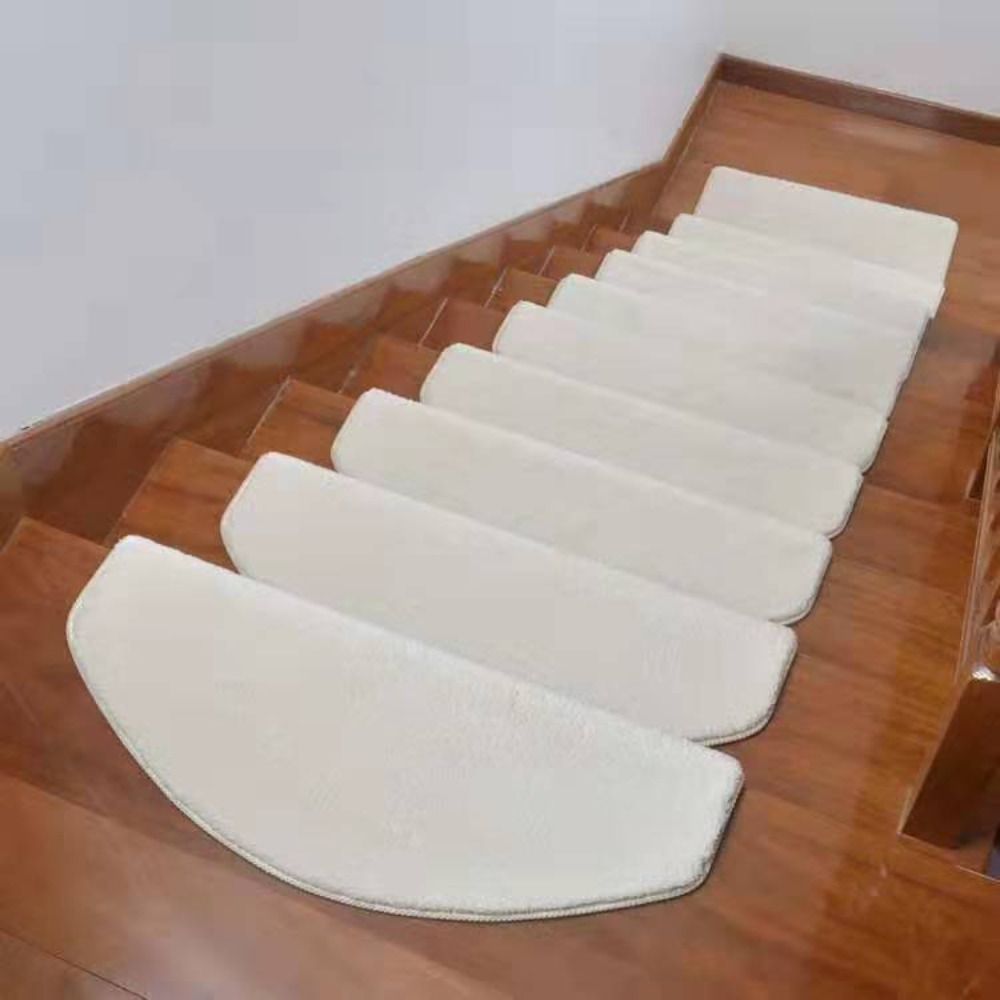 GDOUXINATB Modern Design Cotton linter Durable Solid Color Entrance Mat Protective Floor For Home Decor Water Absorbing Safety Mute Self Adhesive Floor Pad Step Carpet Stair Mat Step Pad