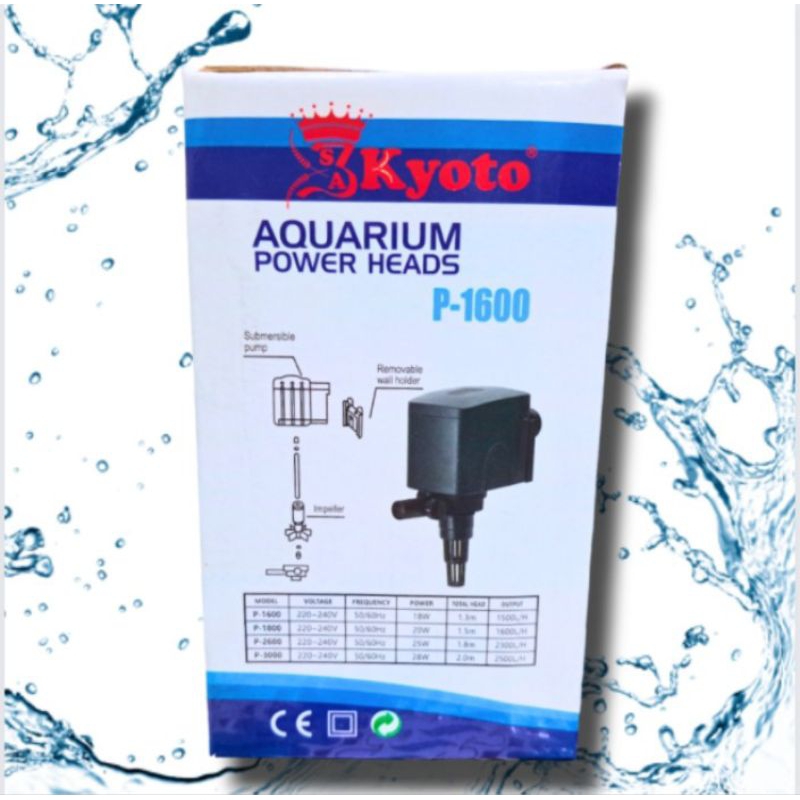 Pompa aquarium kolam KYOTO P 1600 Submersible pump