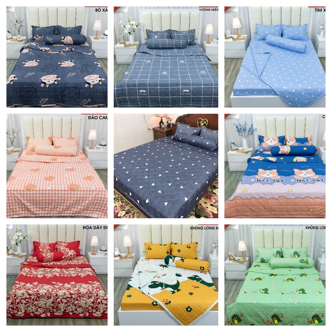 ga trải giường  1m8x2m chất cotton poly có chọn mẫu