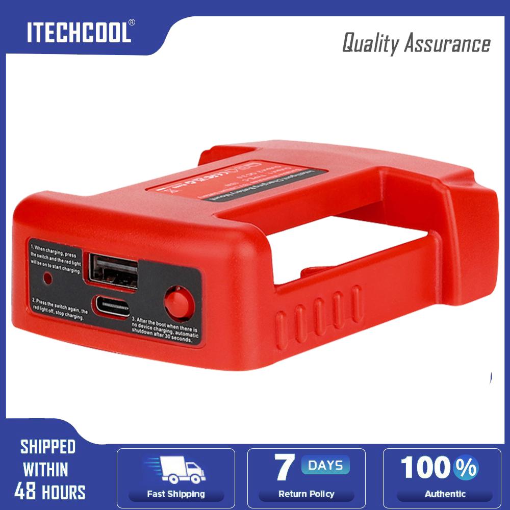 Portable fast charger replacement fast charger adapter type-c+usb charger base pd18w qc3.0 for makita 18v li-ion battery