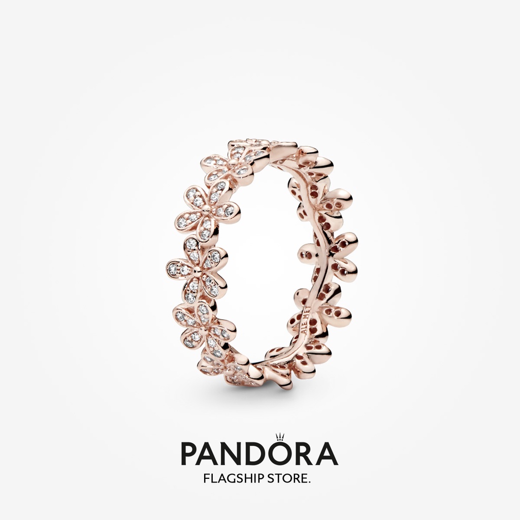 2023 New Original Pandoras 14k Rose Gold-Plated Daisy Flower Ring Women Fashion Jewellery