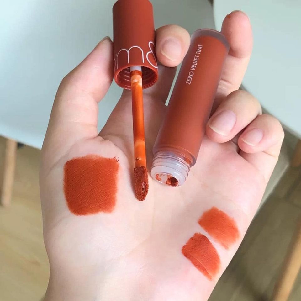Son Romand Zero 15 cam cháy (son kem lì Romand Zero Velvet Tint)