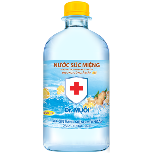 Nước Súc Miệng Chăm Sóc Toàn Diện, Bảo Vệ Men Răng ,Ngừa Hôi Miệng Hương Gừng 500ml - Mr.Muối