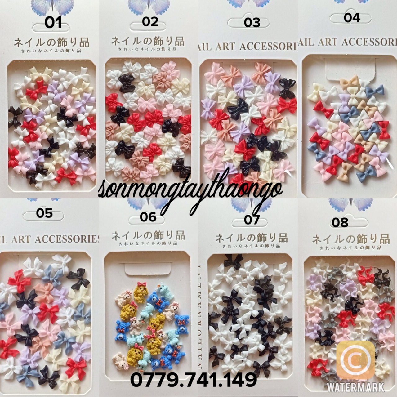 Charm mix đủ size, đủ hình dành cho Nail