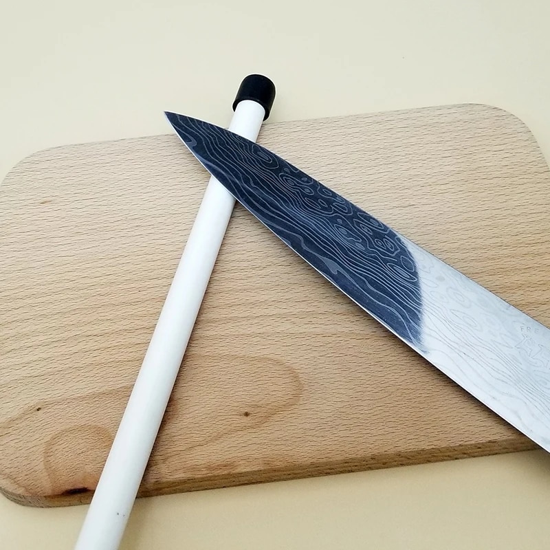 【Hot item】 Ceramic Sharping Rod Kitchen Sharpening Sticks Sharpener Handle Ceramic Sharpening Bar Tool Sharp Grinding Tool Musats