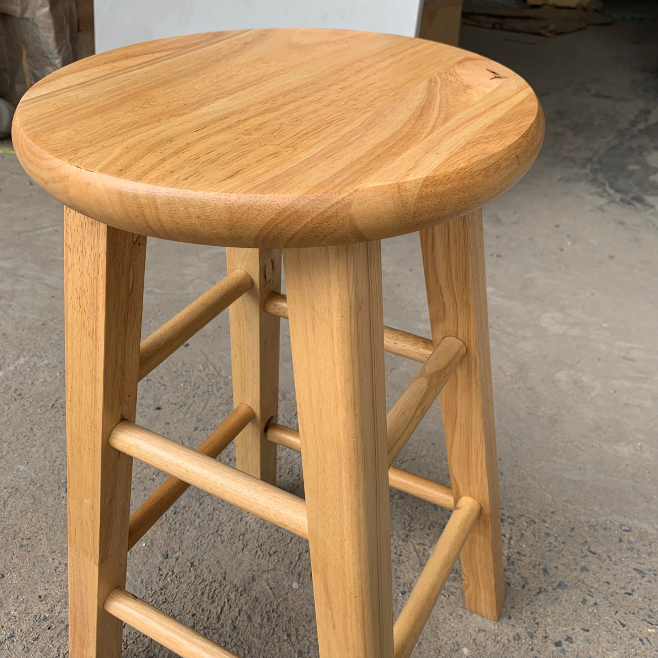ghế đôn 60cm gỗ cao su xuất khẩu