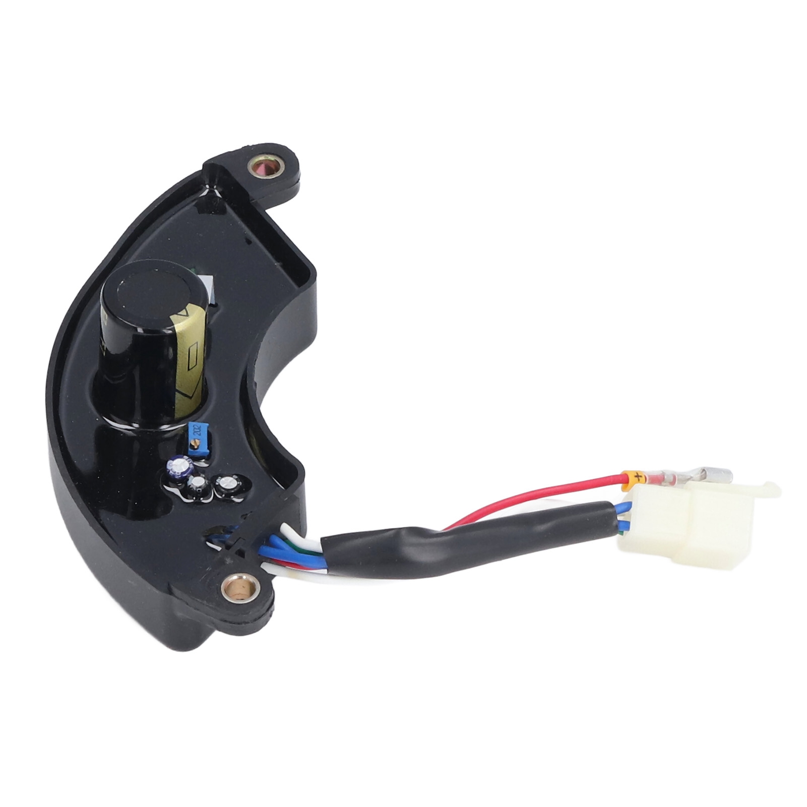 Generator AVR 5-6.5KW Automatic Voltage Regulator Short Circuit Protection Replacement Halfmoon Style 6 Wires 220V for Diesel Gasoline Engine
