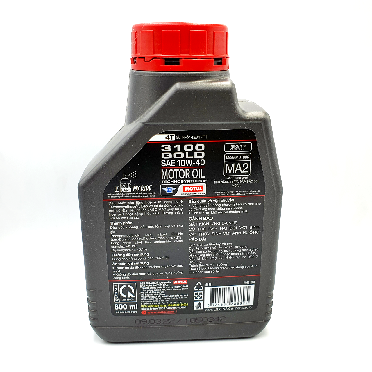 Nhớt xe số cao cấp Motul Gold 800ML