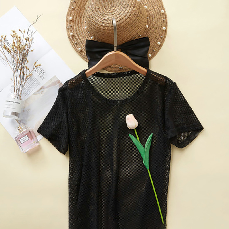 Women's%20Mesh%20Yoga%20Shirt%20Sexy%20Short%20Sleeve%20T-Shirt%20Sport%20Top%20Blouse%20Cover%20Up%20Quick%20Dry%20Gym%20Clothes%20Running%20Fitness%20Tank%20Sportwear%20DUJU%20-%20Image%207